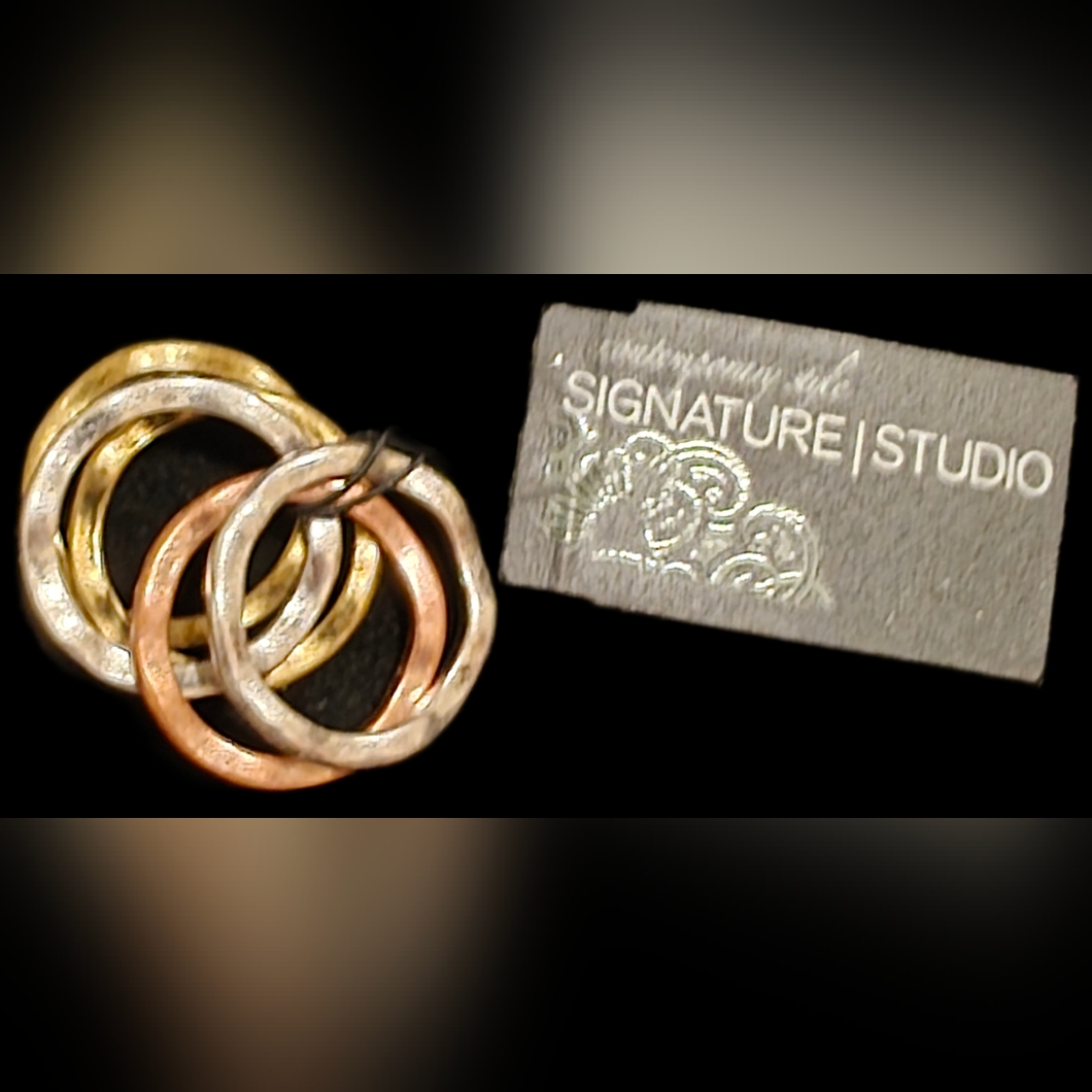 Set Of 5 Mixed Metal Rings